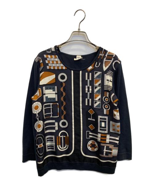 HERMES（エルメス）HERMES (エルメス) ツイルレーヌニット ネイビー サイズ:34の古着・服飾アイテム