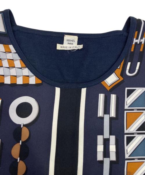 HERMES（エルメス）HERMES (エルメス) ツイルレーヌニット ネイビー サイズ:34の古着・服飾アイテム
