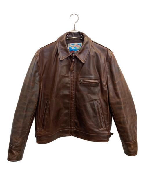 Aero LEATHER（エアロレザー）Aero LEATHER (エアロレザー) レザージャケット ブラウン サイズ:42の古着・服飾アイテム