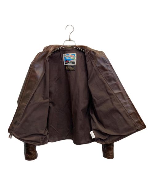 Aero LEATHER（エアロレザー）Aero LEATHER (エアロレザー) レザージャケット ブラウン サイズ:42の古着・服飾アイテム