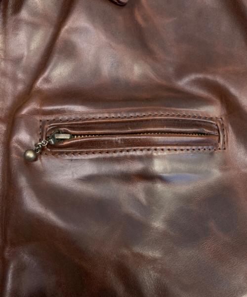 Aero LEATHER（エアロレザー）Aero LEATHER (エアロレザー) レザージャケット ブラウン サイズ:42の古着・服飾アイテム