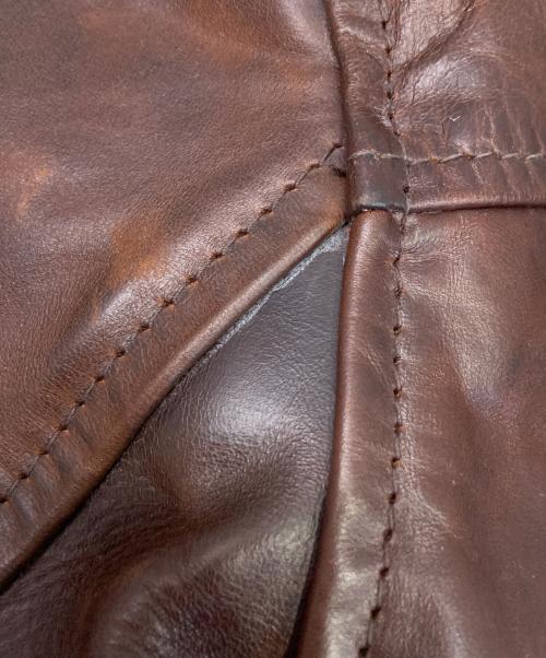 Aero LEATHER（エアロレザー）Aero LEATHER (エアロレザー) レザージャケット ブラウン サイズ:42の古着・服飾アイテム