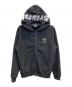 F.C.R.B.（エフシーレアルブリストル）の古着「「HOOD LOGO ZIP UP TEAM SWEAT HOODIE」｜ブラック