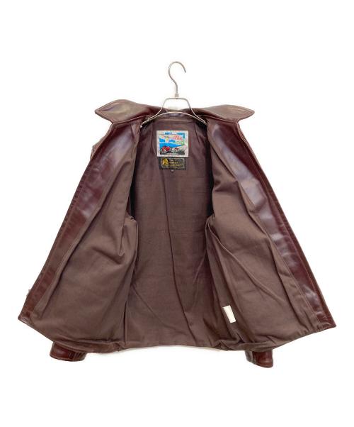 Aero LEATHER（エアロレザー）Aero LEATHER (エアロレザー) レザージャケット バーガンディー サイズ:38の古着・服飾アイテム