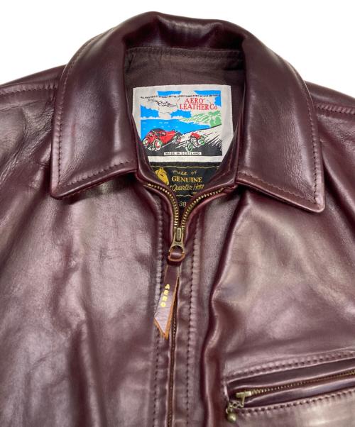 Aero LEATHER（エアロレザー）Aero LEATHER (エアロレザー) レザージャケット バーガンディー サイズ:38の古着・服飾アイテム