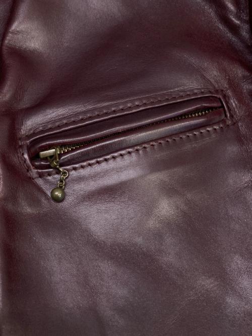 Aero LEATHER（エアロレザー）Aero LEATHER (エアロレザー) レザージャケット バーガンディー サイズ:38の古着・服飾アイテム