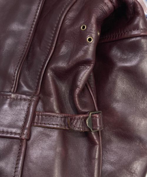 Aero LEATHER（エアロレザー）Aero LEATHER (エアロレザー) レザージャケット バーガンディー サイズ:38の古着・服飾アイテム