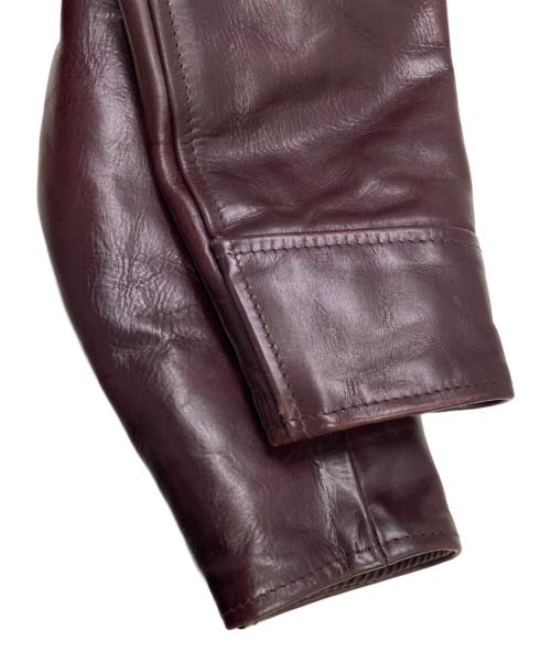 Aero LEATHER（エアロレザー）Aero LEATHER (エアロレザー) レザージャケット バーガンディー サイズ:38の古着・服飾アイテム