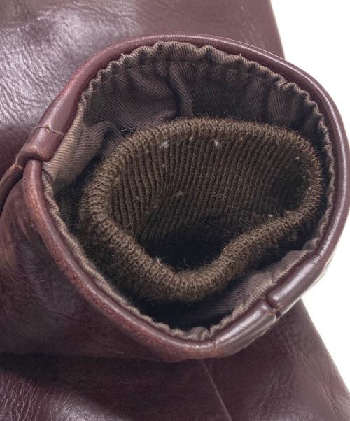 Aero LEATHER（エアロレザー）Aero LEATHER (エアロレザー) レザージャケット バーガンディー サイズ:38の古着・服飾アイテム