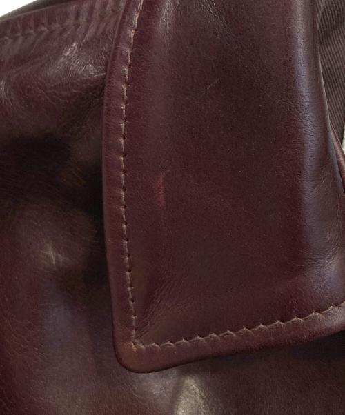 Aero LEATHER（エアロレザー）Aero LEATHER (エアロレザー) レザージャケット バーガンディー サイズ:38の古着・服飾アイテム