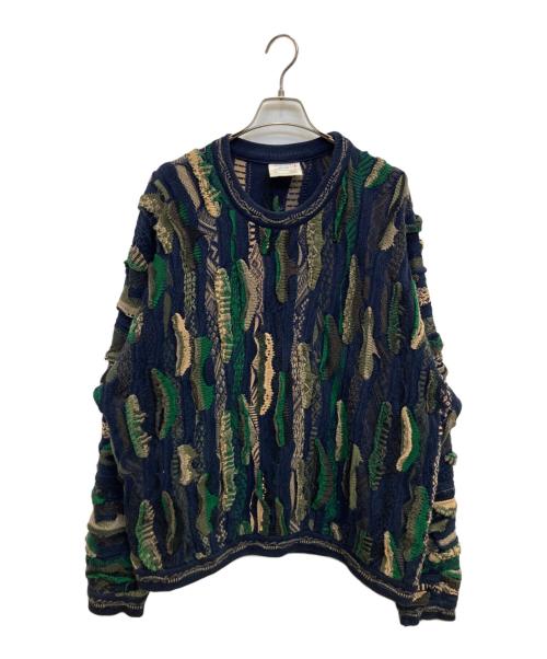 Coogi（クージー）COOGI (クージー) 3Dニット ネイビー サイズ:XLの古着・服飾アイテム