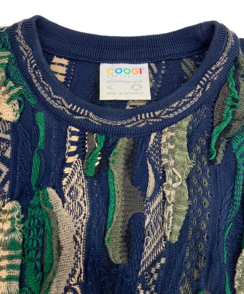 Coogi（クージー）COOGI (クージー) 3Dニット ネイビー サイズ:XLの古着・服飾アイテム