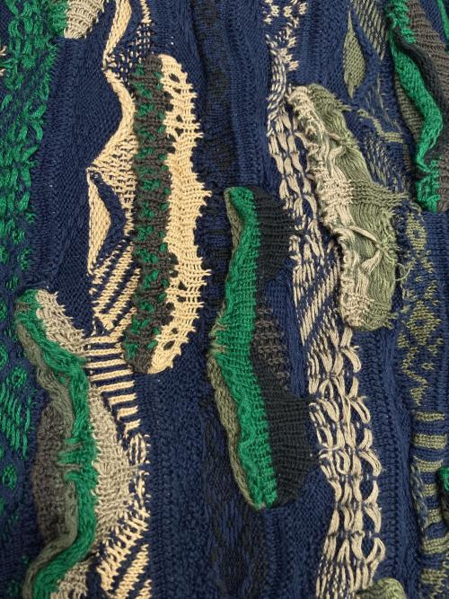 Coogi（クージー）COOGI (クージー) 3Dニット ネイビー サイズ:XLの古着・服飾アイテム