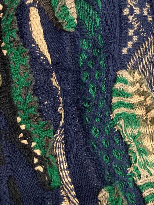 Coogi（クージー）COOGI (クージー) 3Dニット ネイビー サイズ:XLの古着・服飾アイテム