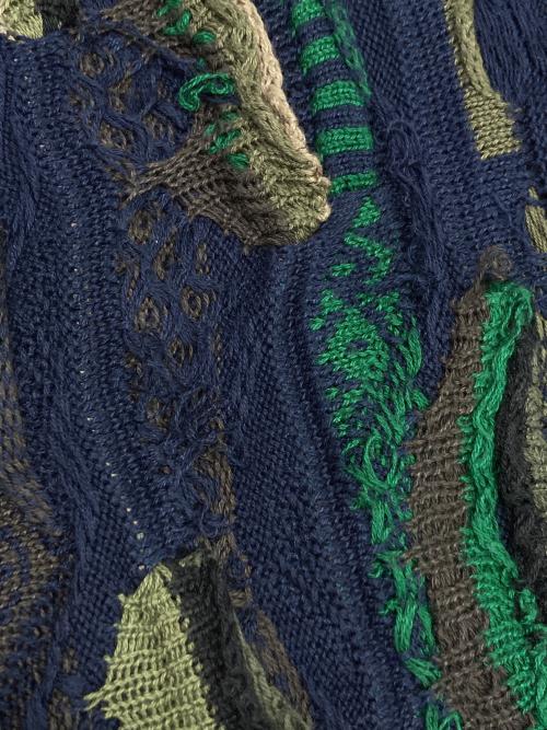 Coogi（クージー）COOGI (クージー) 3Dニット ネイビー サイズ:XLの古着・服飾アイテム