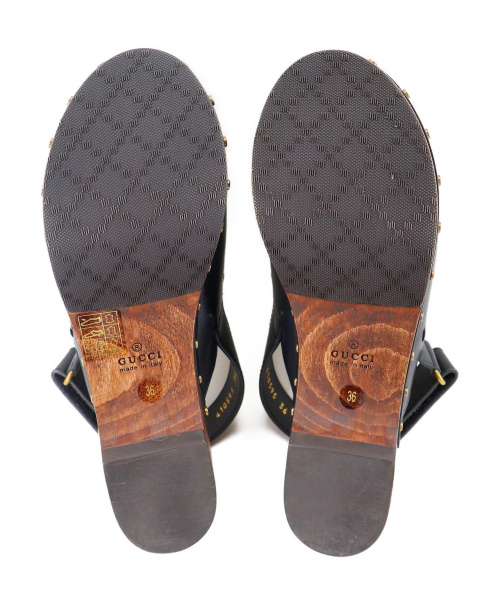 GUCCI（グッチ）GUCCI (グッチ) ビットサボサンダル ブラック サイズ:36の古着・服飾アイテム