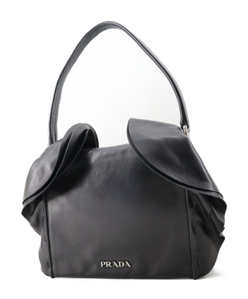 PRADA（プラダ）PRADA (プラダ) ハンドバッグ ブラック レザーの古着・服飾アイテム