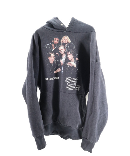 BALENCIAGA（バレンシアガ）BALENCIAGA (バレンシアガ) SPEEDHUNTERS DOUBLE LAYER HOOD ブラック サイズ:XSの古着・服飾アイテム