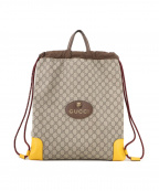 GUCCIグッチ）の古着「GGスプリーム キャンバス ドローストリングバック」｜ベージュ