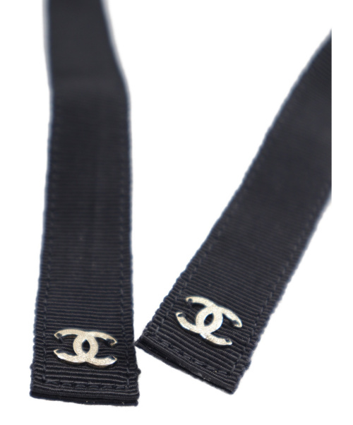 CHANEL（シャネル）CHANEL (シャネル) リボンウエストマークベルト ブラックの古着・服飾アイテム