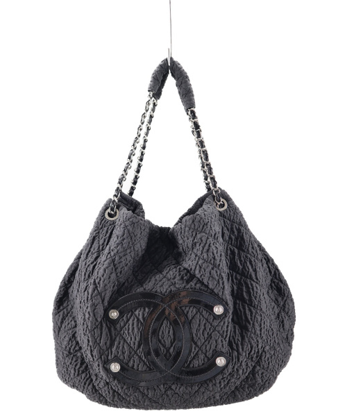 CHANEL（シャネル）CHANEL (シャネル) カンボンココマークチェーントートバッグ ブラック 13355086の古着・服飾アイテム