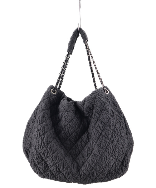 CHANEL（シャネル）CHANEL (シャネル) カンボンココマークチェーントートバッグ ブラック 13355086の古着・服飾アイテム