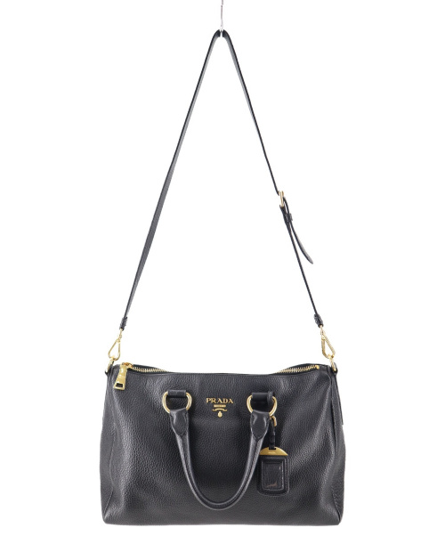 PRADA（プラダ）PRADA (プラダ) 2WAYレザーバッグ ブラック BN2794 194の古着・服飾アイテム