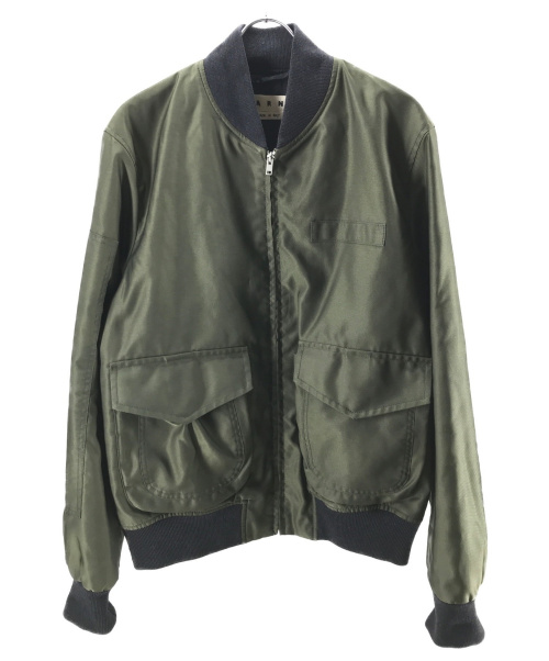 MARNI（マルニ）MARNI (マルニ) コーデュラナイロンボンバージャケット カーキ サイズ:48の古着・服飾アイテム