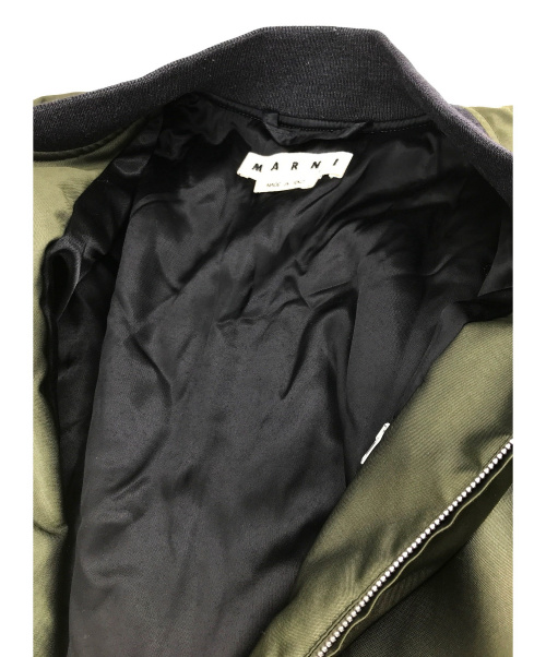 MARNI（マルニ）MARNI (マルニ) コーデュラナイロンボンバージャケット カーキ サイズ:48の古着・服飾アイテム