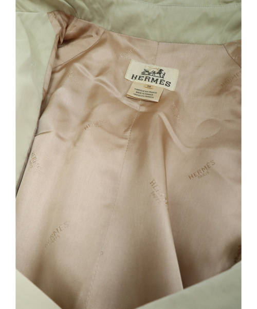 HERMES（エルメス）HERMES (エルメス) トレンチコート ベージュ サイズ:48の古着・服飾アイテム