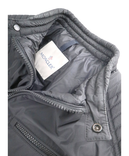 MONCLER（モンクレール）MONCLER (モンクレール) ライダースダウンジャケット ブラック サイズ:３ GIMONT GIUBBOTTOの古着・服飾アイテム