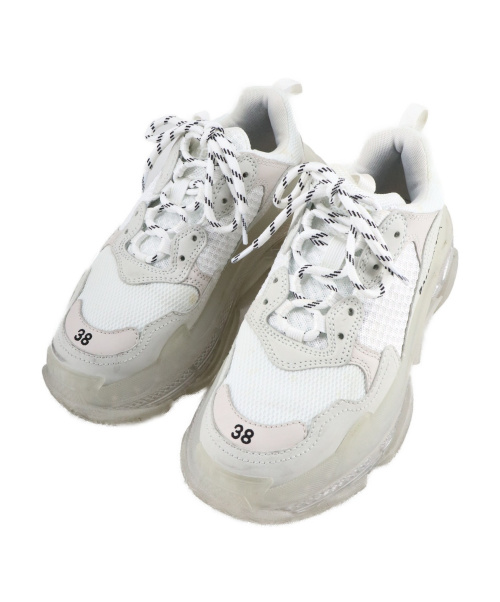 BALENCIAGA（バレンシアガ）BALENCIAGA (バレンシアガ) Triple S Clear Sole グレー×ホワイト サイズ:25 544351の古着・服飾アイテム