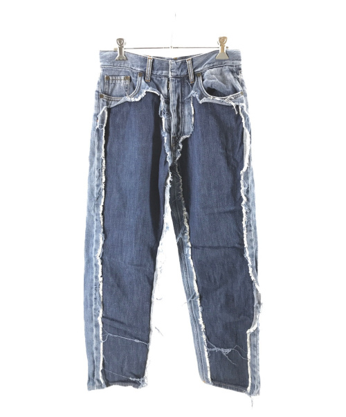Maison Margiela（メゾンマルジェラ）Maison Margiela (メゾンマルジェラ) 再構築リメイクデニム インディゴ サイズ:38  Tapered Blue Jeansの古着・服飾アイテム