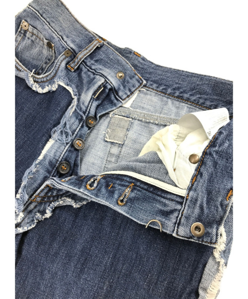 Maison Margiela（メゾンマルジェラ）Maison Margiela (メゾンマルジェラ) 再構築リメイクデニム インディゴ サイズ:38  Tapered Blue Jeansの古着・服飾アイテム