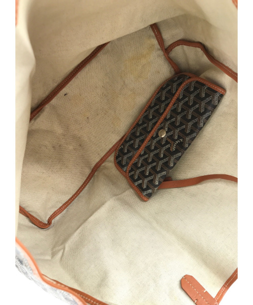 GOYARD（ゴヤール）GOYARD (ゴヤール) サンルイPM トートバッグ ブラック×ブラウンの古着・服飾アイテム
