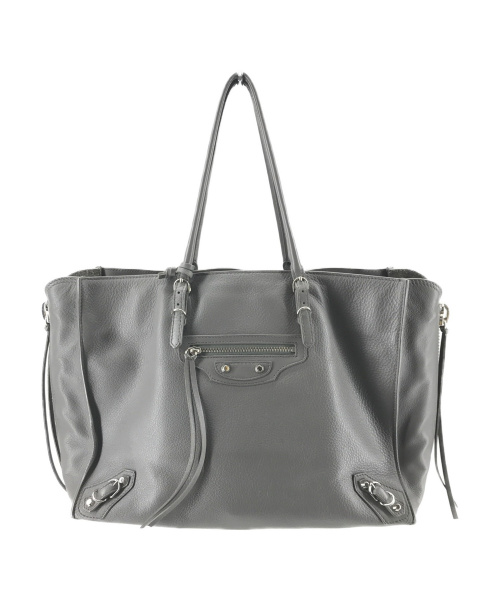 BALENCIAGA（バレンシアガ）BALENCIAGA (バレンシアガ) ペーパー B4トートバッグ グレー 1320 B 1669の古着・服飾アイテム