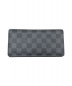 LOUIS VUITTON (ルイヴィトン) ポルトフォイユ・ブラザ ブラック ダミエ・グラフィット N62665 TA0157：44800円