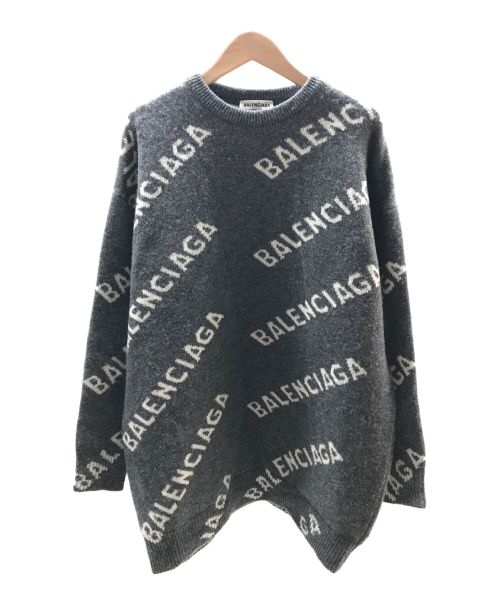 BALENCIAGA（バレンシアガ）BALENCIAGA (バレンシアガ) キャンペーンロゴニット グレー サイズ:XSの古着・服飾アイテム