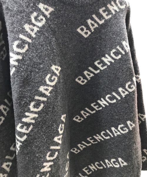 BALENCIAGA（バレンシアガ）BALENCIAGA (バレンシアガ) キャンペーンロゴニット グレー サイズ:XSの古着・服飾アイテム
