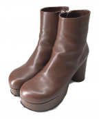 JIL SANDERジルサンダー）の古着「Chunky Ankle Boots」｜ブラウン