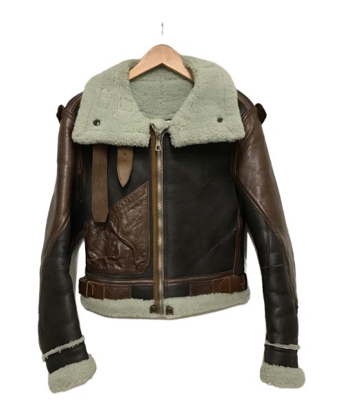 BALENCIAGA（バレンシアガ）BALENCIAGA (バレンシアガ) B-3 ムートンジャケット ブラウン サイズ:38の古着・服飾アイテム