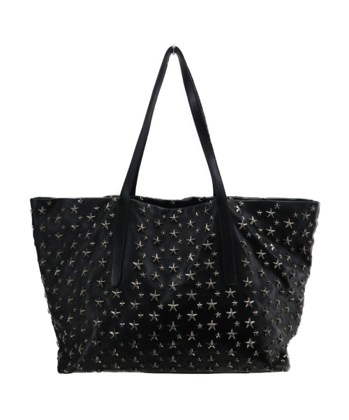 JIMMY CHOO（ジミーチュウ）JIMMY CHOO (ジミーチュウ) スタースタッズトートバッグ ブラック PIMLICOの古着・服飾アイテム