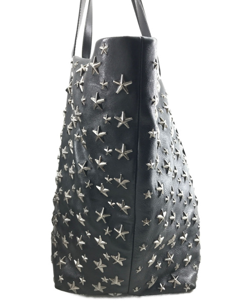 JIMMY CHOO（ジミーチュウ）JIMMY CHOO (ジミーチュウ) スタースタッズトートバッグ ブラック PIMLICOの古着・服飾アイテム