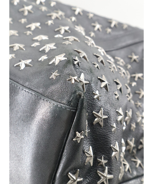 JIMMY CHOO（ジミーチュウ）JIMMY CHOO (ジミーチュウ) スタースタッズトートバッグ ブラック PIMLICOの古着・服飾アイテム