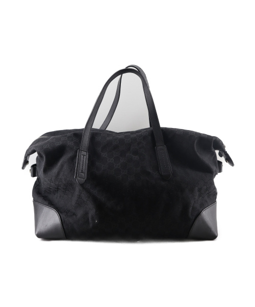 GUCCI（グッチ）GUCCI (グッチ) GGキャンバス ボストンバッグ ブラック 520981の古着・服飾アイテム
