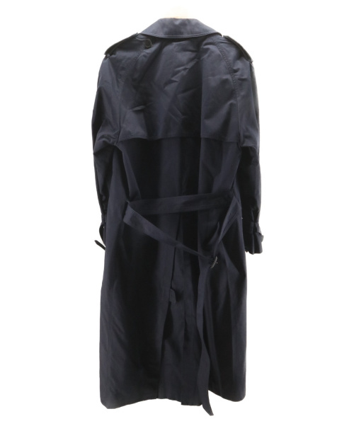 BALENCIAGA（バレンシアガ）BALENCIAGA (バレンシアガ) アシンメトリープルドトレンチコート ネイビー サイズ:34 ユニセックス着用可の古着・服飾アイテム