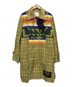 sacai×PENDLETONサカイ×ペンドルトン）の古着「コラボネイティブ柄チェックコート」｜ベージュ
