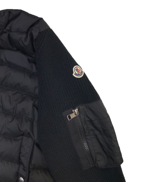 MONCLER（モンクレール）MONCLER (モンクレール) ダウン×ニット 切替ジャケット ブラック サイズ:Mの古着・服飾アイテム