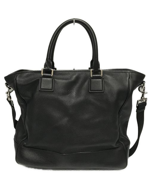LOEWE（ロエベ）LOEWE (ロエベ) 2wayレザートートバッグ ブラックの古着・服飾アイテム