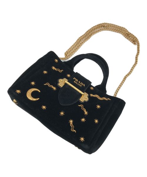 PRADA（プラダ）PRADA (プラダ) カナパ ミニ2WAYショルダーバッグ ブラック サイズ:実寸サイズ参考の古着・服飾アイテム
